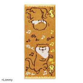 【ポイント10倍 & クーポン！】ロングタオル 可愛い嘘のカワウソ 無撚糸フェイスタオル おどるの！ タオル美術館 プレゼント かわいい メール便可 マシュマロポップ
