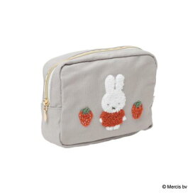 【ポイント10倍 & クーポン！】コスメポーチ ミッフィー MIFFY RED＆PINK スクエアポーチ イチゴ ディックブルーナ エフエービージャパン 小物入れ メイクポーチ 絵本 マシュマロポップ