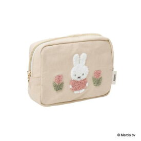 【ポイント10倍 & クーポン！】コスメポーチ ミッフィー MIFFY RED＆PINK スクエアポーチ チューリップ ディックブルーナ エフエービージャパン 小物入れ メイクポーチ 絵本 マシュマロポップ