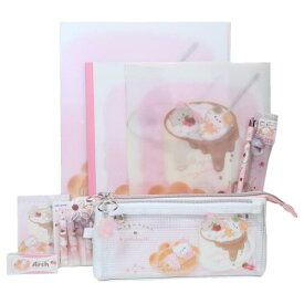 【ポイント10倍 & クーポン！】文具セット もぐにゃん 9点文房具セット よふかし カミオジャパン 新学期準備文具 かわいい マシュマロポップ