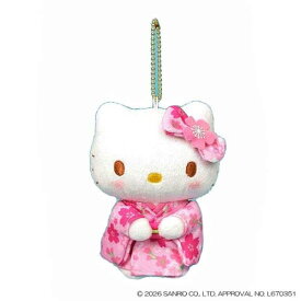 マスコット ハローキティ ミニぬいぐるみボールチェーン 桜着物 サンリオ ナカジマ プレゼント マシュマロポップ