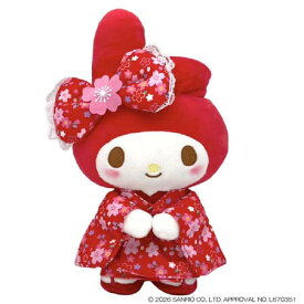 ぬいぐるみ マイメロディ プラッシュドールS RD 桜着物 サンリオ ナカジマ プレゼント マシュマロポップ