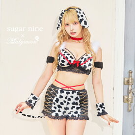 [正規品](即納)ハロウィン コスプレ ダルメシアン いぬ ブラック ホワイト セクシー 可愛い かわいい ランジェリー 可愛いコスプレ アニマル 動物 マリームーン Malymooon【8992】