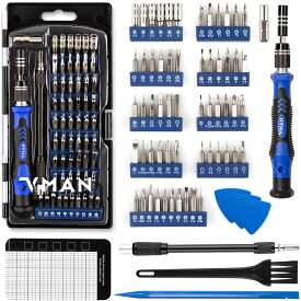 「10％OFFクーボン★」VMAN 精密ドライバーセット ドライバービット 68in1 S2素材 電動ドリル装着可 錆びたネジ 精密 マイナス 三角 六角 プラス 星型 y字ドライバー 多機能 mac book air 家電修理 多機能 収納ケース 精密機器