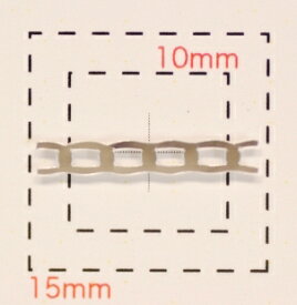 メタルチェーン【ロック ネイルシール】シルバー2（細）/1シート10枚入