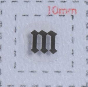 ネイルシール【アルファベット・イニシャル】4英字 (M)小文字1シート9枚入