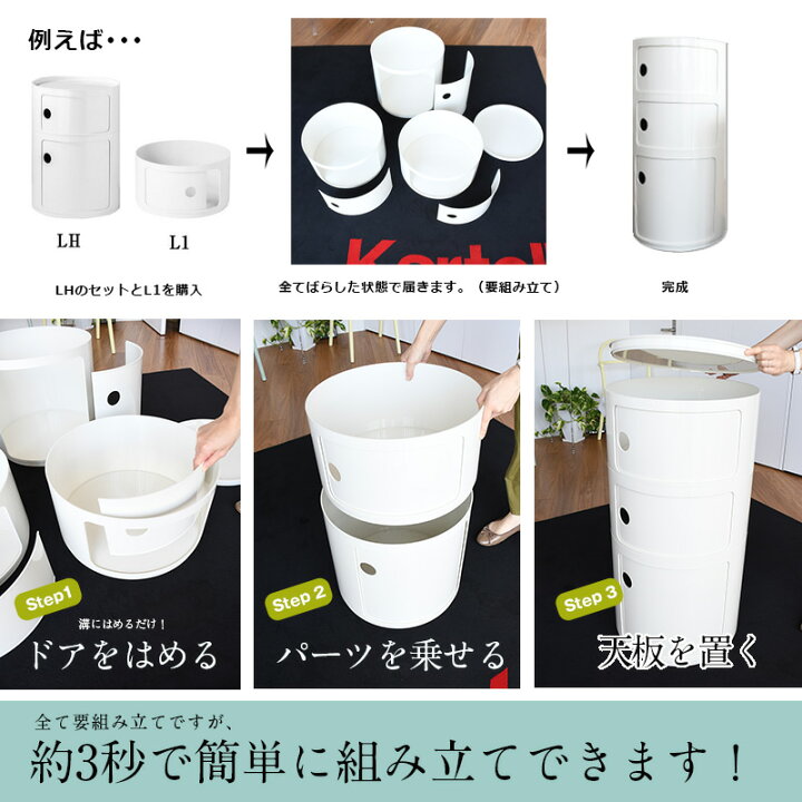 楽天市場】正規販売店 Kartell カルテル 収納家具 Componibili Round 
