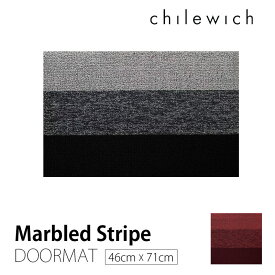 chilewich チルウィッチ フロアマットMarbled Stripe マーブルストライプ 46×71cm (ruby 廃盤）機能的でスタイリッシュなお部屋にドアマット 玄関マット フロアマットmmis 新生活 インテリア