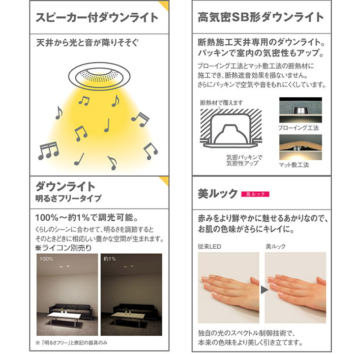 楽天市場】Panasonic パナソニック スピーカー付ダウンライト  