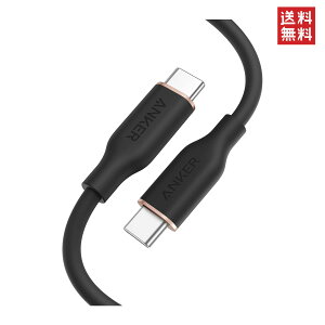 Anker PowerLine III Flow USB-C & USB-C �P�[�u�� 0.9m �~�b�h�i�C�g�u���b�N