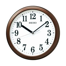 セイコークロック Seiko Clock 掛け時計 電波 アナログ コンパクトサイズ 茶メタリック 直径28.0x4.6cm BC416B