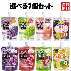 オリヒロ ぷるんと蒟蒻ゼリー 選べる7個セット 低カロリー(グレープ マスカット ピーチ)＆ゼロカロリー(巨峰 蜜りんご シャインマスカット 白桃)＆ぷるんと蒟蒻Plus(グレープミックス グレープフルーツ)