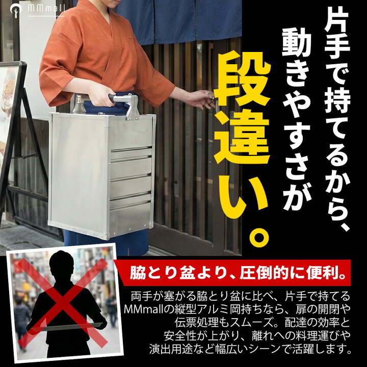 楽天市場】おかもち 岡持ち 日本製 軽量アルミ製 片手で軽々！おかもち 
