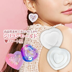 【高品質で美しい仕上がり！】【初心者でも簡単】レジン型 シリコンモールド ハート シェイカー ダブルハート
