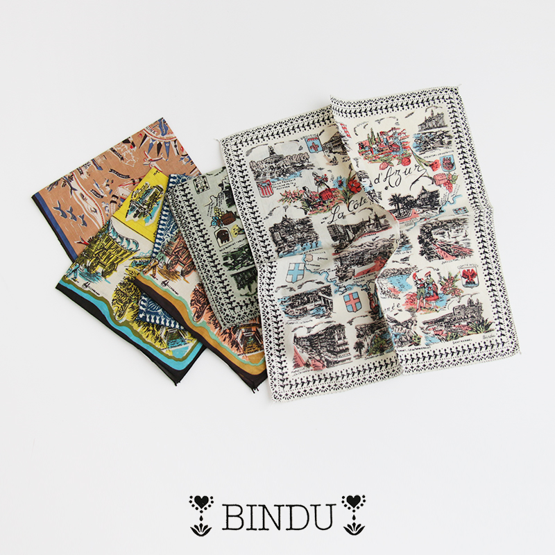 BINDU ビンドゥ 当店限定販売 美品 コットンバンダナ 50×50 22BBB13122022SS BBB1312