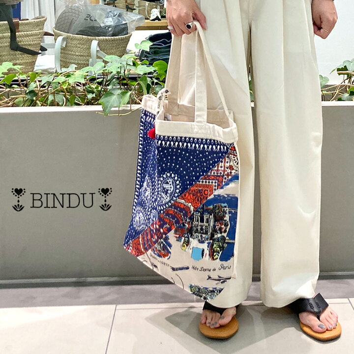 楽天市場】BINDU ビンドゥ クレイジーパターン トートバッグ ラージ  