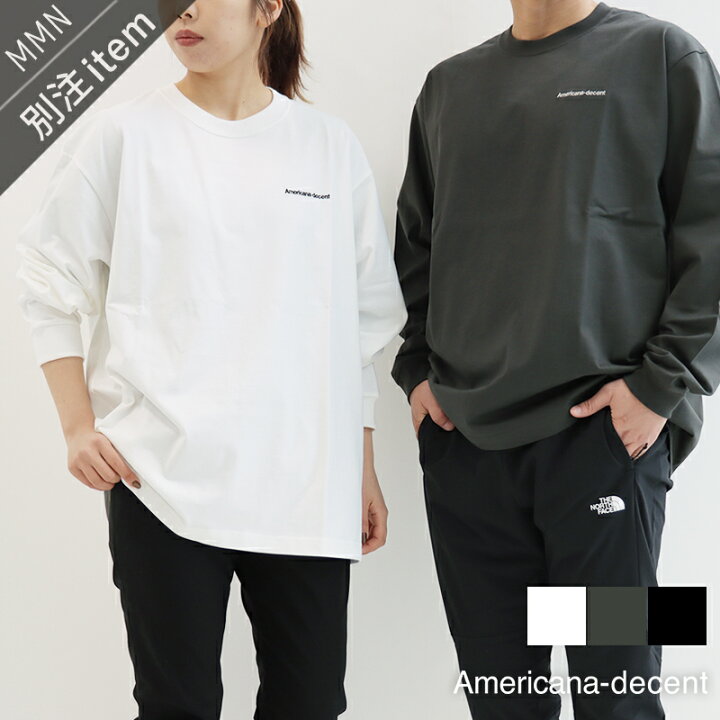 楽天市場 Americana Decent 別注アイテム アメリカーナ ディセント マイクロロゴカットソー メンズ Aso 514gb Rcp Mmn エムエムエヌ