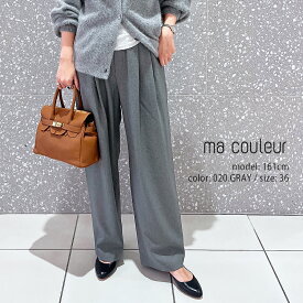 ＼FINAL SALE／【40％OFF】ma couleur マクルール　裏起毛タックパンツ J4767【RCP】ボトムス