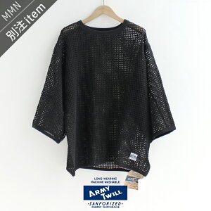 ARMY TWILL×MMN�y�ʒ��A�C�e���z �A�[�~�[�c�C�� COTTON MESH TEE �R�b�g�����b�V��T AM-2513004-EBW�yRCP�z2025SS �g�b�v�X
