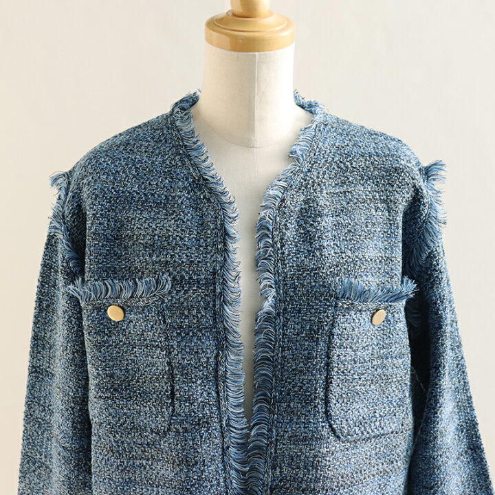 楽天市場】ADAWAS×MMN【カラー別注】 アダワス SUMMER TWEED KNIT JK 