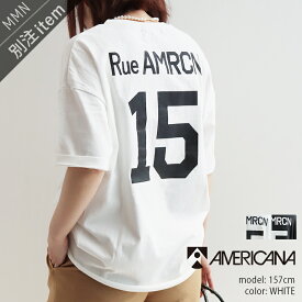 AMERICANA×MMN【別注アイテム】アメリカーナ　フットボールロゴTシャツ ASO-551GB S【RCP】