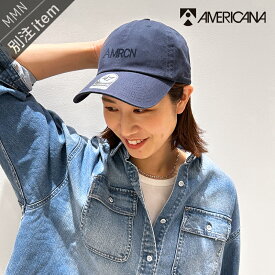 AMERICANA×MMN【別注アイテム】 アメリカーナ 　AMRCA　ロゴ刺繍CAP　FC-019/GB2【RCP】2025SS キャップ 帽子 313d