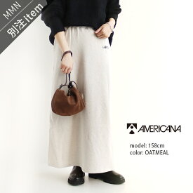 AMERICANA×MMN【別注アイテム】 アメリカーナ　 裏毛ロゴスウェットスカート　 ASO-817 GB【RCP】2025AW ボトムス