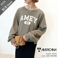AMERICANA×MMN【別注アイテム】 アメリカーナ　AMEYロゴ スウェットプルオーバー ASO-891 GB【RCP】AW …