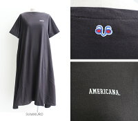 【2018SS】【送料無料】AMERICANA×MMN【別注アイテム】アメリカーナAラインワンピースASO-254EW【RCP】