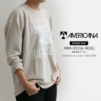 \ロゴ別注アイテム/【2018SS】AMERICANA×MMN【別注アイテム】アメリカーナ●天竺ロゴTシャツBRF-355A【RCP】