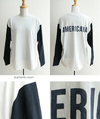 【2018AW】AMERICANA×MMN【ロゴ別注★アイテム】アメリカーナベースボールロゴTシャツBRF-356AEW【RCP】americanafair