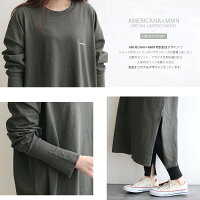 【2019SS】【送料無料】AMERICANA×MMN【別注アイテム】アメリカーナフロントロゴ深スリットカットワンピースASO-306EWFL【RCP】