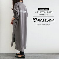 【2019SS】【送料無料】AMERICANA×MMN【別注アイテム】アメリカーナサイドジップワンピースASO-298EW【RCP】