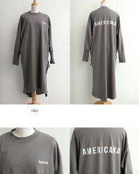 【2019SS】【送料無料】AMERICANA×MMN【別注アイテム】アメリカーナサイドジップワンピースASO-298EW【RCP】