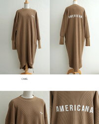 【2019SS】【送料無料】AMERICANA×MMN【別注アイテム】アメリカーナサイドジップサーマルワンピースASO-298WEW【RCP】