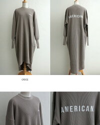 【2019SS】【送料無料】AMERICANA×MMN【別注アイテム】アメリカーナサイドジップサーマルワンピースASO-298WEW【RCP】