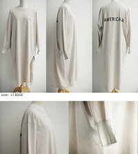 【2019SS】【送料無料】AMERICANA×MMN【別注アイテム】アメリカーナボリュームロングスリーブTシャツワンピASO-330GB【RCP】