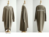【2019SS】【送料無料】AMERICANA×MMN【別注アイテム】アメリカーナクルーネックサイドジップスウェットワンピースASO-331GB【RCP】