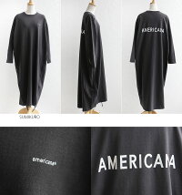 【2019SS】【送料無料】AMERICANA×MMN【別注アイテム】アメリカーナヘビーループカット天竺サイドジップワンピースASO-329GB【RCP】