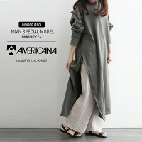 【2019SS】【送料無料】AMERICANA×MMN【別注アイテム】アメリカーナヘビーループカット天竺サイドジップワンピースASO-329GB【RCP】