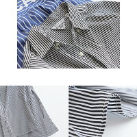 【2019AW】【送料無料】AMERICANA×MMN【別注アイテム】アメリカーナバックロゴストライプシャツワンピースASO-318GB【RCP】
