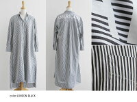 【2019AW】【送料無料】AMERICANA×MMN【別注アイテム】アメリカーナバックロゴストライプシャツワンピースASO-318GB【RCP】