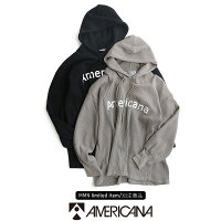 【2019AW】【送料無料】AMERICANAアメリカーナフード付サーマルプルオーバーASO-369GB【RCP】