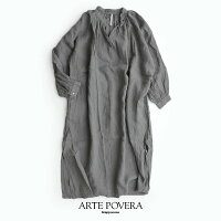 【2020SS】ARTEPOVERAアルテポーヴェラリネン染めギャザーリングワンピース2020spring81【RCP】トップス・ワンピース