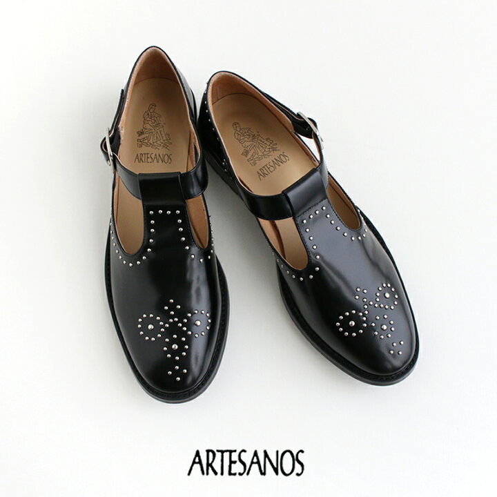楽天市場】ARTESANOS アルテサノス スタッズTストラップシューズ 
