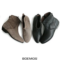 a【2018AW】【送料無料】BOEMOSボエモスサイドジップショートブーツI8-9085【RCP】