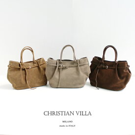 CHRISTIAN VILLA クリスチャンヴィラ　スエードバッグ(大) 6308【RCP】2025AW トートバッグ ハンドバッグ
