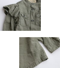 【2018★AW】【送料無料】【kids】DENIMDUNGAREEデニムダンガリーミリタリーネップツイルドレスシャツ788112【130cm140cm】【RCP】