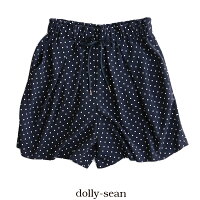 【2018SS】【送料無料】dolly-seanドリーシーンドットダブルクロスタックショートパンツM8855【RCP】