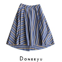【2018SS】【送料無料】DONEEYUドニーユストライプラップ風フレアスカートU2368【RCP】